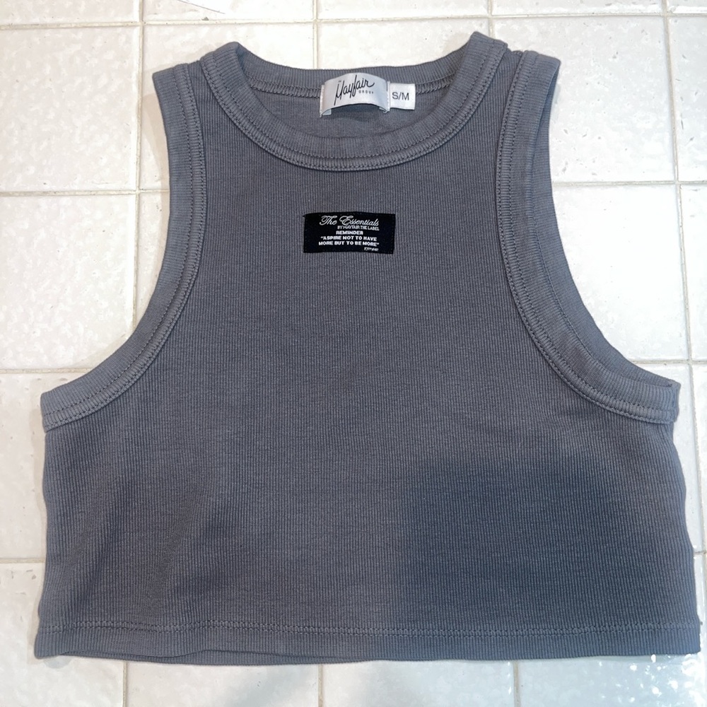 MAYFAIR THE LABEL GREY TANK